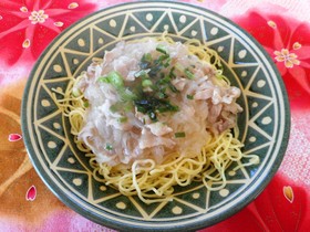 豚肉と大根のあんかけ焼きそば