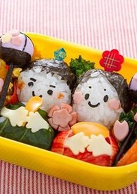 ひな祭りキャラ弁当♪雛人形女の子春レシピ