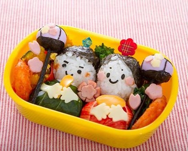 ひな祭りキャラ弁当♪雛人形女の子春レシピの画像
