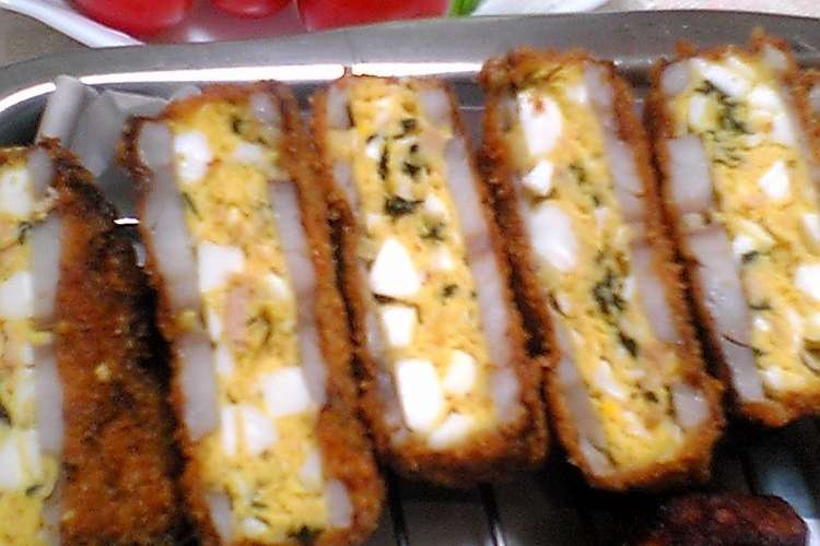 蓮根のはさみ揚げ シーチキン ゆで卵 レシピ 作り方 By ｓａｌａｓａ クックパッド 簡単おいしいみんなのレシピが352万品