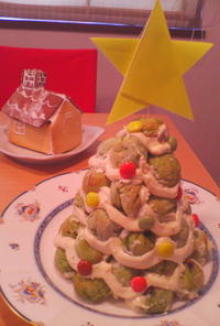 たこ焼きホットケーキでクリスマスツリー☆