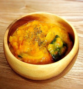 ジューサーの搾りかすでカボチャのシチュー