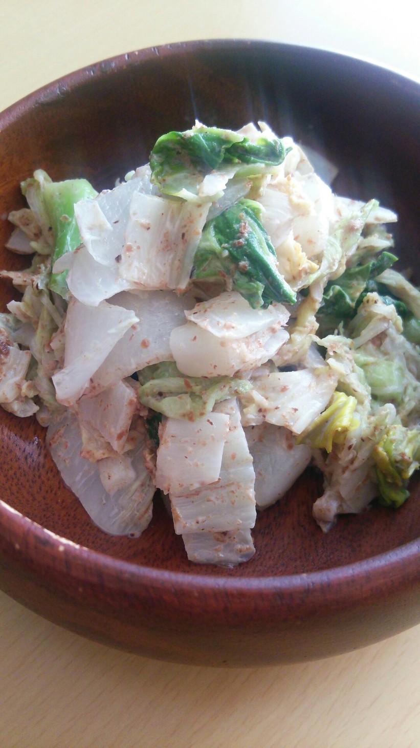 余った白菜とチンゲン菜のめんマヨサラダ☆の画像