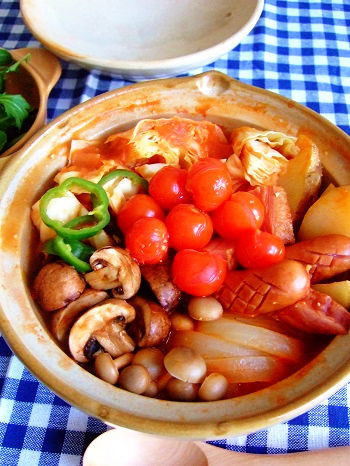 たっぷりお野菜☆トマト味噌鍋！の画像