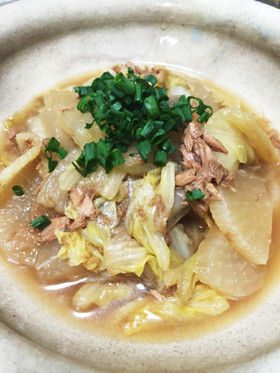 トロトロな白菜とツナ大根の煮物
