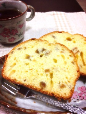 梅酒で和風ブランデーケーキ