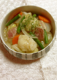 カリフラワーと白菜のスープ煮