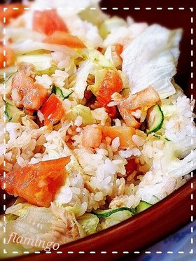 大人数でも◎!混ぜるだけの簡単ご飯サラダ