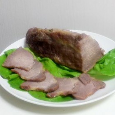 オーブンで簡単ベーコン風の塩焼き豚の写真