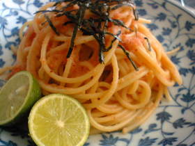 スダチが香る♪明太子スパゲッティ