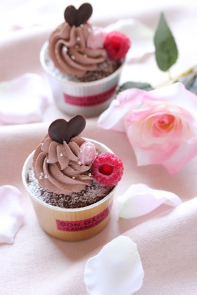 ふんわりカップケーキ☆バレンタインに