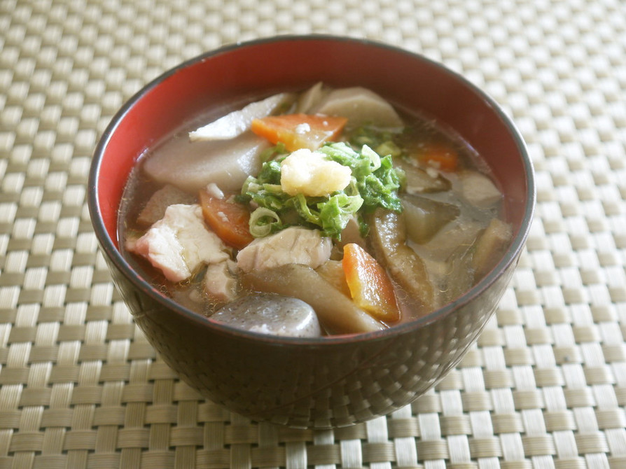  優しい味♡麺つゆで簡単基本のけんちん汁の画像