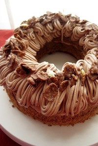 チョコクリームエンゼルケーキ