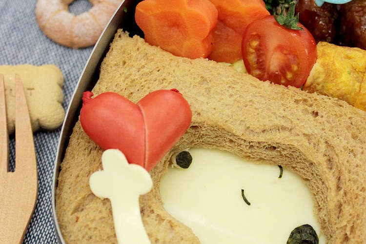 簡単 スヌーピーのサンドイッチキャラ弁 レシピ 作り方 By みやきっちん クックパッド 簡単おいしいみんなのレシピが376万品