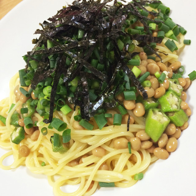 鎌倉風 納豆とオクラのとろとろパスタ レシピ 作り方 By ピーウィさん クックパッド 簡単おいしいみんなのレシピが352万品