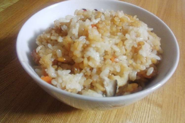 すき焼きのたれで 簡単香ばし炊き込み御飯 レシピ 作り方 By Nanam0304 クックパッド