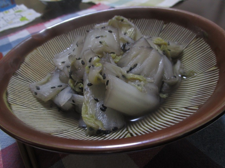 白菜の黒ゴマ煮の画像