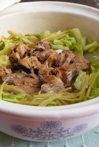 ✿土鍋de白菜とサバ缶の生姜煮✿　お鍋