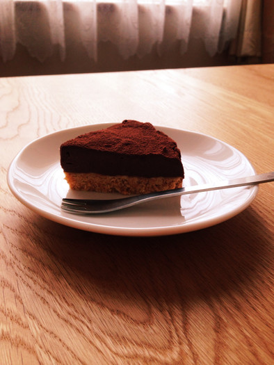 ヘルシーな生チョコケーキの写真