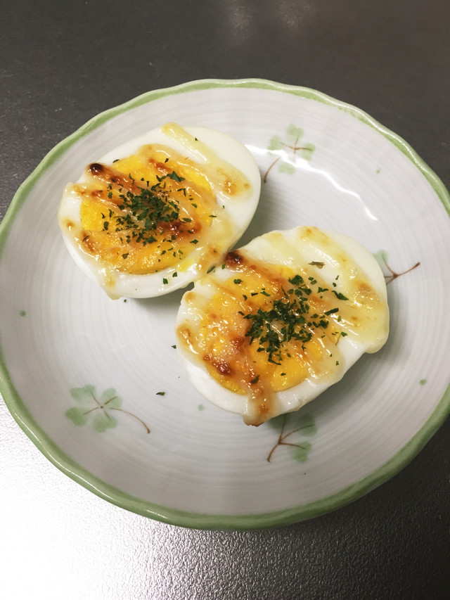 お弁当に☆ゆで卵のマヨ焼きの画像