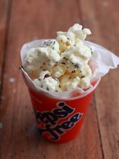 ホワイトチョコミントのポップコーン