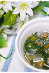 離乳食中期　にんじん大根小松菜のスープ
