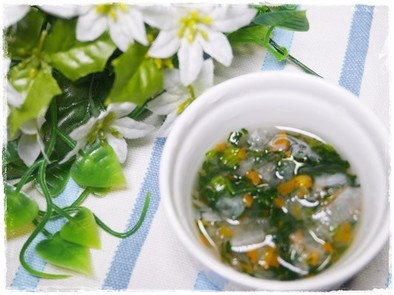 離乳食中期　にんじん大根小松菜のスープの写真