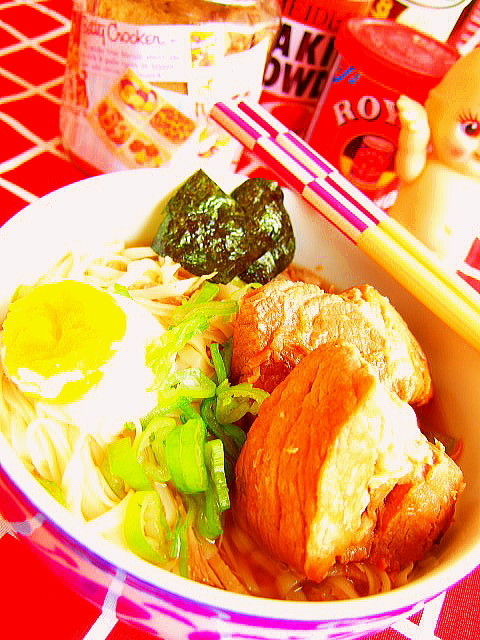ダイエット糖質制限◆糖質０麺角煮ラーメンの画像