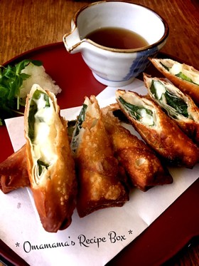 お餅とチーズの春巻き