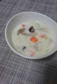 生姜でぽかぽか～豆乳スープ