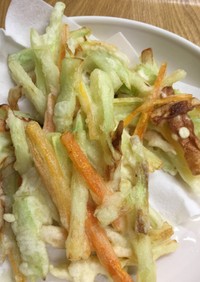 エコレシピ・ブロッコリーの茎の天ぷら