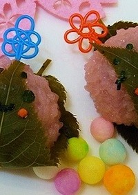 ひな祭りデコ桜餅♪
