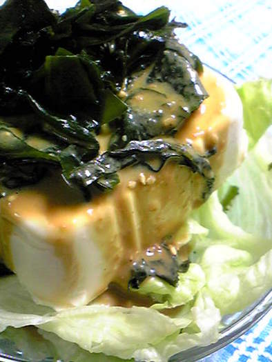 うちの豆腐サラダの写真