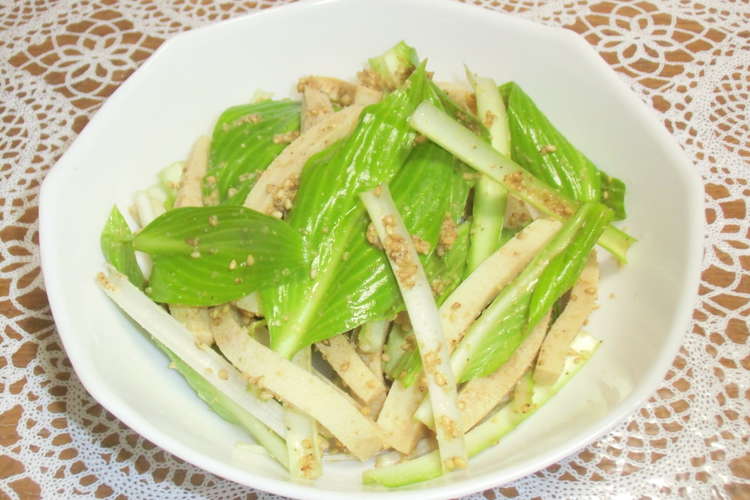 うるいと高野豆腐の胡麻サラダ レシピ 作り方 By 中野紅茶館 クックパッド
