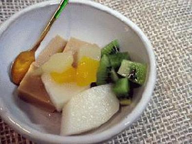 キャラメル風味の杏仁豆腐の写真