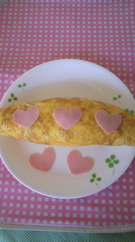 簡単オムライス♡バレンタインに