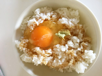 大人TKG☆麺つゆワサビ卵かけご飯☆の写真