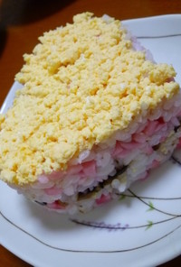 ひな祭りにも☆ピンクのケーキ押し寿司