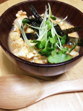 簡単♡味噌汁リメイク♡チゲ風味〜♪