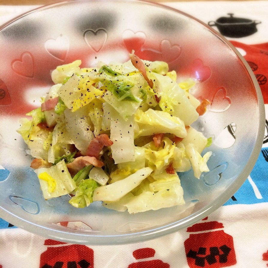 簡単☆白菜とベーコンのサラダの画像