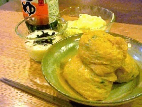 おいなりさんととろろ冷や麦