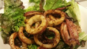スルメイカのムニエル風バター醤油