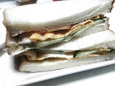 岡山サンドイッチ☆味付き海苔が極め手！の写真