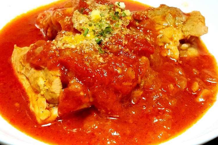 簡単 チキンのトマト煮 圧力鍋で５分 レシピ 作り方 By Juri Juri クックパッド