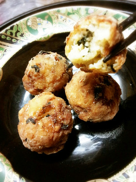 冷凍食品で!ふかふかの 揚げエビだんご