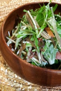 リメイク・水菜ときんぴらごぼうサラダ