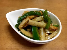 お弁当に♡竹輪とピーマンのきんぴら