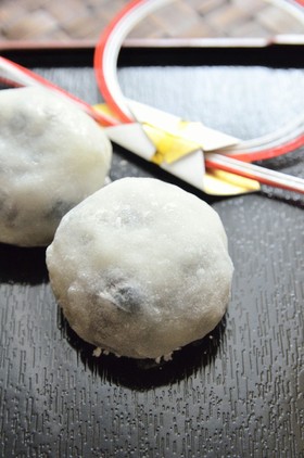 mお餅で定番黒豆大福
