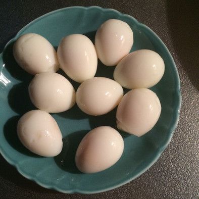 節約 簡単 うずらの卵の殻むきの写真