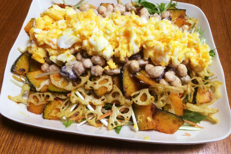 野菜が採れる山盛り野菜サラダ レシピ 作り方 By Kochita クックパッド 簡単おいしいみんなのレシピが353万品